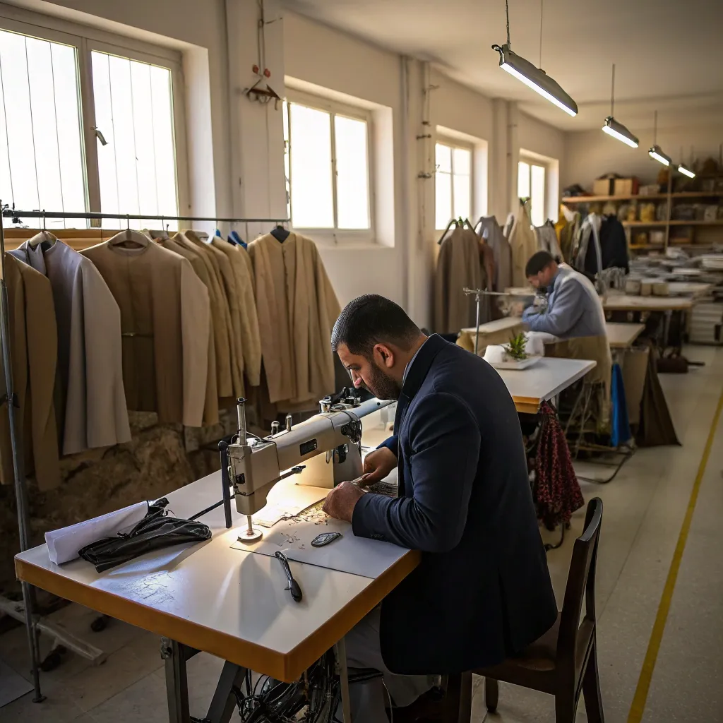 Inside PYVARENTHOS Tailoring Workshop